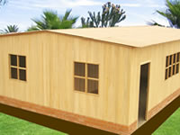 Casa de madera de dos ambientes