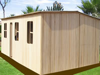 Casa prefabricada de madera de cinco ambientes