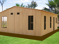 Casa pre fabricada de madera de un ambiente